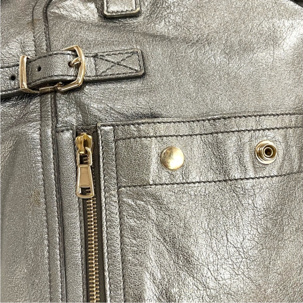 Yves Saint Laurent Metallic Downtown Tote - Picture 6 of 9